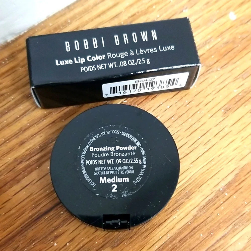 BOBBI BROWN BRONZING POWDER & LIPSTICK